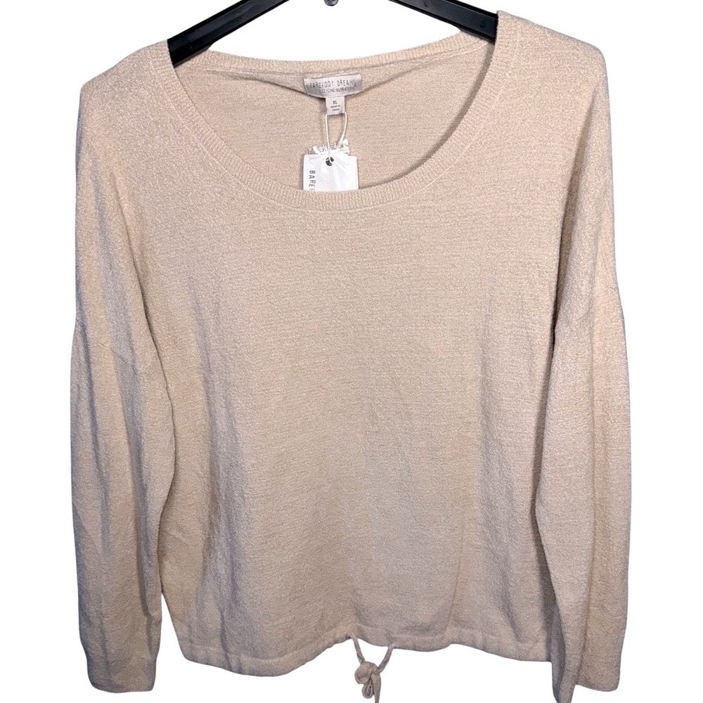 Barefoot Dreams Size XL CozyChic Ultra Lite Slouchy Pullover Stone